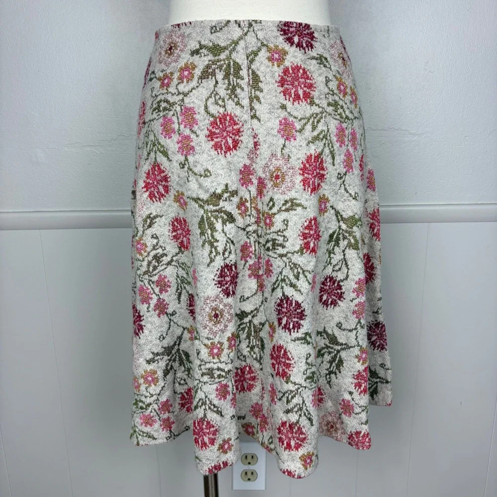 Anthropologie Cecilia Prado Meadowlark Sweater Skirt Size S Floral Texture Fairy
